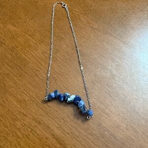 Chic Blue Stone Necklace